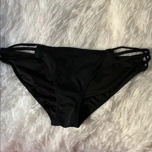 Black low rise bikini bottom